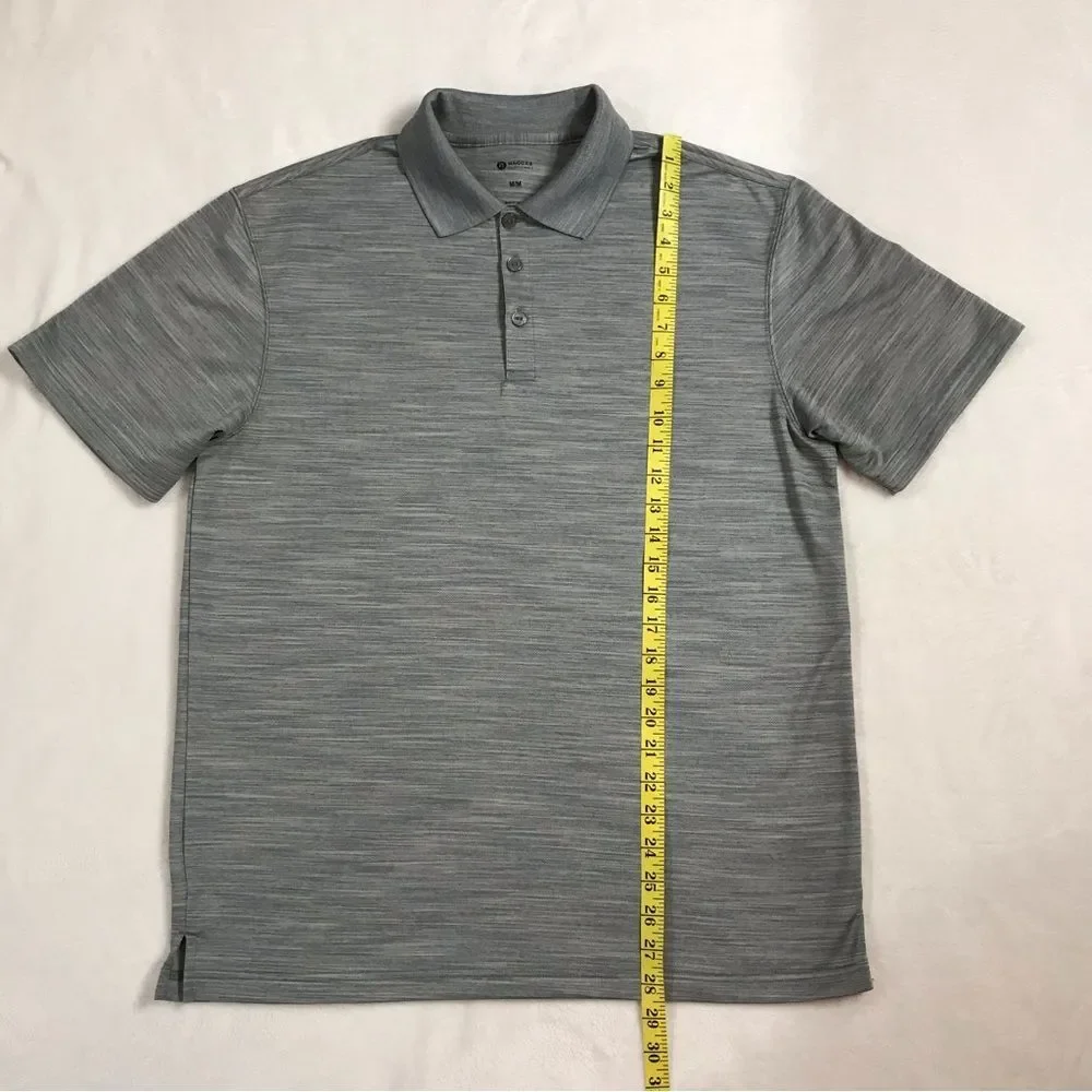 Haggar Clothing Gray Golf Polo Short Sleeve Men's Size Medium Shirt